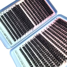 HBZGTLAD 32rows Fluffy Thick Eyelash Clusters Wispy Individual Lashes 30D-100D Mix Eyelash Extensions False Eyelashes
