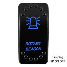Waterproof Rocker Switch with Blue LED | 12V/24V Latching & Momentary (SPST/ DPDT) | for Marine, UTV, ATV, RZR, Automotive