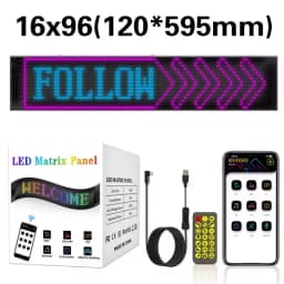 LED Scrolling Advertising Signs Flexible LED Display Bluetooth App Control DIY Text Pattern Animation for World Cup Bar Store