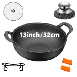 3PCS Cast Iron Skillet Set (6/8/10 Inch) Pre-Seasoned, Heavy-Duty Pans for Oven, Grill & Campfire, Even Heat, Non-Stick Surface