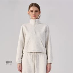 Women Half Zip Pullover Stand Collar Sweatshirt Autumn Winter Outdoor Sports Long Sleeve Top Tennis Fitness Yoga Jacket