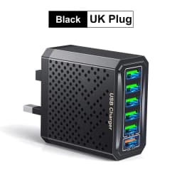 6-in-1 Multi Port Charging Head 5v3a Fast Charging Head Qc3.0 Quick Charging For Samsung S23 Xiaomi Eu/kr/us/uk Adapter Plug