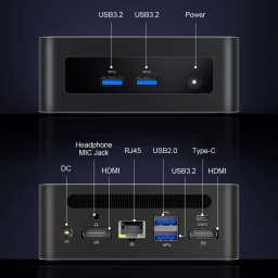 MLLSE M6 Mini PC Intel Core i5-12450H CPU 16GB RAM 512GB SSD WiFi6 BT5.2 Windows 11Pro Mini Desktop Computer