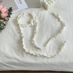 2026 New Sweet Cool Style Clavicle Chain Hand-Woven Crocheted Rose Necklace Popular Sweater Atmosphere Neck Flower Long Scarf