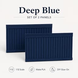 1:12 Dollhouse Wainscoting Panels Miniature Wall Decor, Matte PLA Glue-On Beadboard Trim, 5 Colors for DIY Dollhouse Rooms