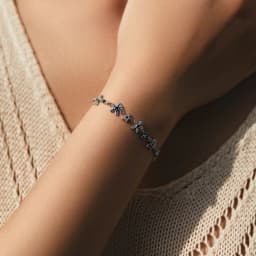 MODIAN 925 Sterling Silver Luxury Flowers Pave Setting CZ Brilliant Bracelets Fashion Daily Link Chain For Women Jewelry Gift