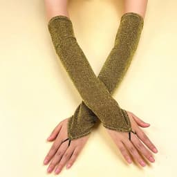 45cm Women Shiny Solid Hook Finger Gloves Opera Dance Party Stage Performance Nightclub Cosplay Eleagnt Breathable Thin