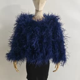 Winter Ostrich feathe Jacket Feather Coat Casual Long-sleeved Australia Imported feathe Jacket Ladies Nightclub Coat
