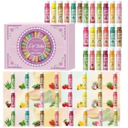 48PCS/ Box Moisturizing Lip Balm Set 5g12 Flower Fragrance Natural Fragrance Moisturizing and Brightening Lip Color Holiday Gift