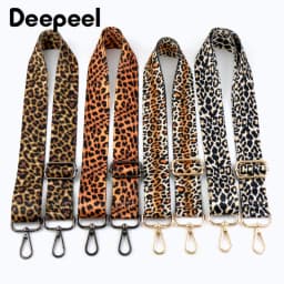 Deepeel 38mm Women's Leopard Bag Straps Crossbody Handbag Shoulder Belts 80-130cm Adjustable Wallet Tape Replacement Accessories