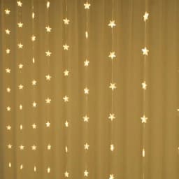 1pc 72LED Star Curtain Lights Charming Fairy Tale Star Shape Hanging Lamp Perfect For Bedroom Wall Courtyard Wedding Party Decor