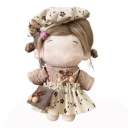 For 20CM Cotton Doll Clothes Cap Headdress Multicolor Miniature Dress Suit Doll Accessories Cosplay Doll Headwear Dress Set