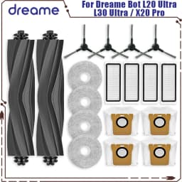 Dreame Bot L20 Ultra / L30 Ultra / X20 Pro Supplies Accessories Main Side Brush Mop Cloths Hepa Filter Dust Bags Parts