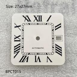 27mm S Logo NH35 Dial Square Roman Santo S Dial for NH35 Automatic Movement Black Blue Hands NH35 FCK 9-5 Dial Watch Accessories