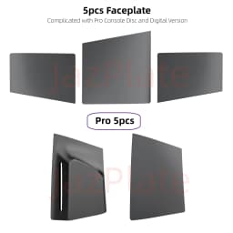 5 in 1 30th Anniversary Gray FacePlates for PS5 Pro Disc/Digital Edition for PlayStation 5 Pro Cover Accessories Faceplate Shell