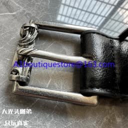 Engraved Roller Hollow Light Luxury Belt 925 Silver Classic Leather Totem Belt Pin Buckle