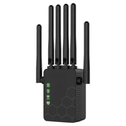 300/1200Mbps WiFi Range Extender, 2.4G/5G Booster 6 Antenna Repeater Amplifier,Signal Amplifier Wireless Range Booster