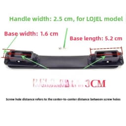 LOJEL Luggage Handle Replacement Part Suitcase Repair Handbag Grips Accessories Aluminum Material for Carry on Suitcase
