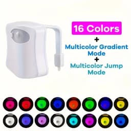 Wireless Motion Sensor LED Night Light RGB 16 Colors Toilet Bathroom Atmosphere Colorful Lamp Sensor LED Night Lights