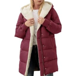 Women's Clothing Solid Warm Fleece Hooded Cotton Coat Long Sleeves Double-sided Velvet Slim Fit Elegant Cardigan Outerwear Top