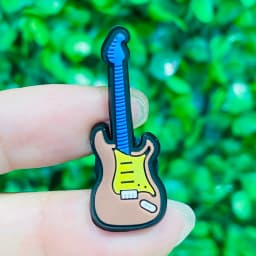 1-17Pcs Music Is My Life Slipper PVC Shoes Charms Guitar Microphone Buckle Clog Decorations DIY Backpack Wristbands Party Gift
