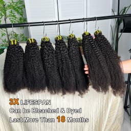 4C Afro Kinky Curly Hair Bundles 100% Raw Vietnamese Virgin Human Hair Extensions Cuticle Aligned Single Donor For Black Women