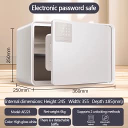 All steel fingerprint password safe New safe small automatic door safe box 20/25cm anti-theft password key safe Jewelry safe
