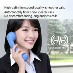 Retro Mobile Phone Handset Headphone Type-C Tangle Free Wire Landline Handle Receiver Telephone Style Handheld Phone Receiver