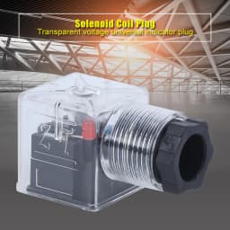 5Pcs Solenoid Coil Plug Hydraulic Solenoid Valve Transparent Voltage Universal Accessories DC24V