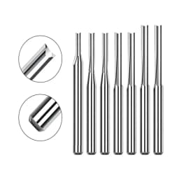 10pcs Carbide End Mill  3.175mm （1/8）Shank 2 Flute Straight Slot Milling Cutter MDF Plastic Wood Cutter CNC Machine Router Bit