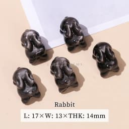1 Pc Natural Stone Gold Silver Obsidian Carved Bead Cat Paw Pixiu Animals Cute Bead With Hole For Jewelry Making Diy Necklace
