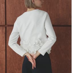 Floral Decorative Plate Short Sweatshirt Women's Spring Autumn Design Unique Attractive Beautiful Straight Cut Ladies' Top