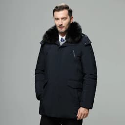 Canada Fashion Winter Jacket for Men Down Coat Parkas Men's White Goose Down Jacket Puffer Padding Detachable Fur Collar HYX0018