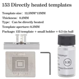 Direct Heating 90*90mm 1PCS/Lot EMMC BGA169 BGA153 Stencil Template 0.3MM BGA Stencil