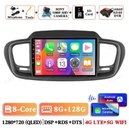 Android 15 Car Radio For Kia Sorento 3 2015 2016 2017 2018 Multimedia BT GPS 5G WIFI Navigation 4G LTE Head Unit Video Player
