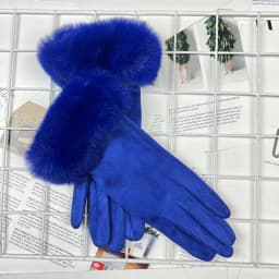 Candy Color Plus Velvet Thicken Women Keep Warm Gloves Fashion Elegant Plush Wrist Winter Cycling Drive Touch Screen Gloves