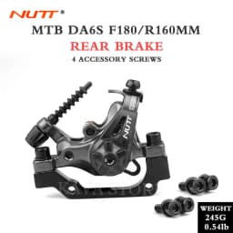 NUTT DA6S Mountain Bike Dual Piston Drive Disc Brake Caliper 160mm Rotor Mechanical Line Pull Disc Brake Scooter Bicycle Parts