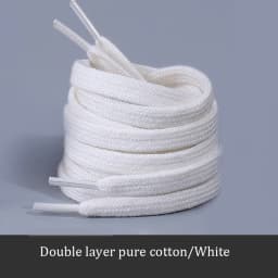 Shoelaces for Shoes Canvas Classic White Double Thicken Weave Cotton Shoelace Flat Women's Sneakers Shoe Laces Sport Strings