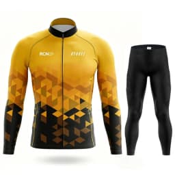 Rvouei Team Autumn Cycling Jersey Bib Pants Set Ropa Ciclismo Bicycle MTB Clothing Road Bike Suit Men Long Sleeve Bicicleta Set