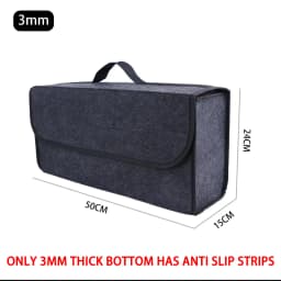 KKJOY Car Storage Felt Box For Dark Gray Anti Slip Storage Tools Towels Car Accessories Universal Foldable High-Quality Felt Box