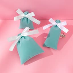 50Pcs Jewelry Thick Velvet Drawstring Bag Ribbon Bowknot Pouch Cosmetic Keychain Watch Bracelet Wedding Candy Sunglasses Storage