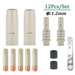 MB-15AK 15ak Coating Protection Anti-stick Gas Nozzle Holder Contact Tips 0.8/1.0/1.2mm Mig MAG Welding Torch Accessoriess