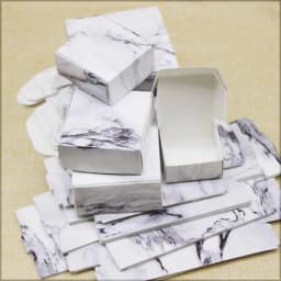 10pcs Kraft blank window gifts box Marbling style pape Merry chirstmas gifts candy favors package box party suppiles