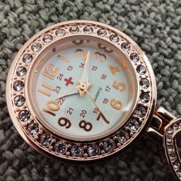 Personalized Customized Engraved With Your Name Doctor Clock Pin Brooch Zircon Crystal Strass Healthcare Heart Fob Nurse Watch