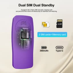 SERVO BM80 2G GSM Mini Mobile Phone Dual SIM Standby Magic Voice Bluetooth Dialer Call Recording Small Backup Cellphones Type-C