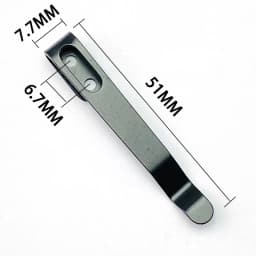 1PC Pocket Knife Clip Stainless Steel Back Clip with 3 Screws For personal DIY Folding Pocket Knife Accessories Parts