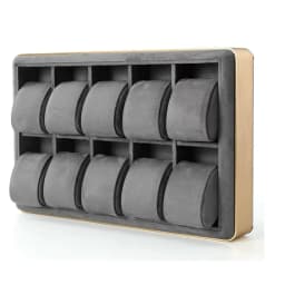 10 Grids Watch Storage Box Metal Round Edge Jewelry Organizer Tray Men's and Women's Wrist Watch Display Prop