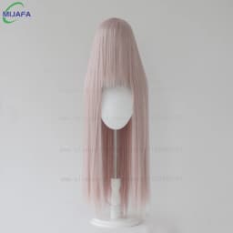 Very High Quality 600g 68 Colors 40 Inch 100cm Long Straight Cosplay Wig With Bangs Heat Resistant Hair Anime Wigs + Wig Cap