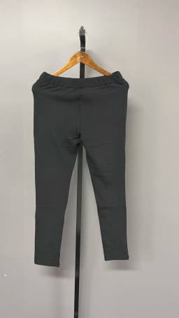 EAM High Elastic Waist Black Brief Long Rivet With Fleece Casual Pants New Trousers Women Fashion Autumn 2026 1DH7172