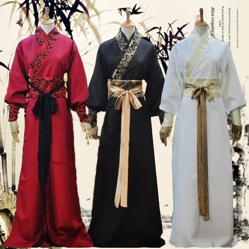 Traditional Chinese Ancient Tang Costume Stage Performance aduation Photoaphy Class orm Men's Women's Hanfu Xiake Boo...